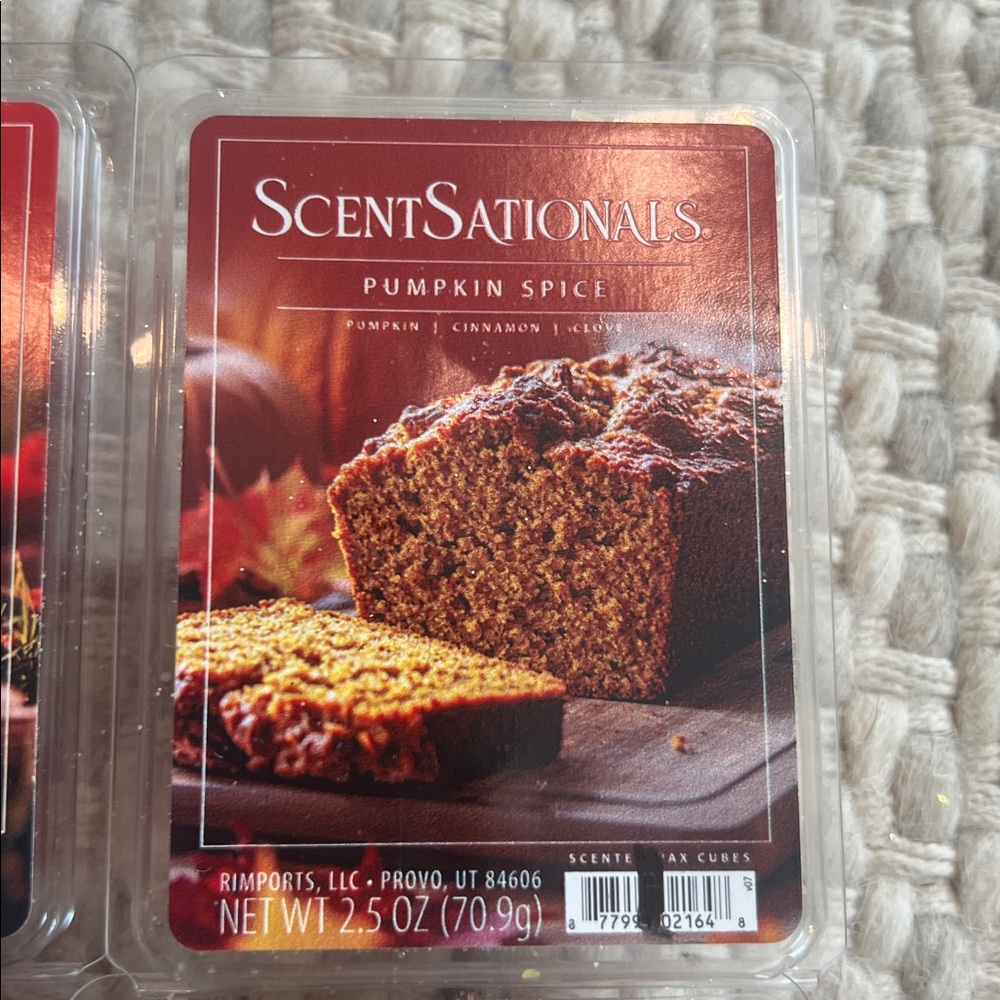10 New Scentsationals fall wax cubes cinnamon pumpkin cookies fallen leaves - Picture 3 of 9